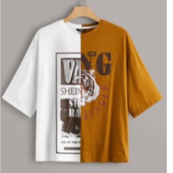 Tops - Color block graphic tee